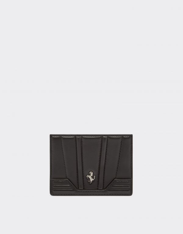  Ferrari Card Holder In Patent Leather -  Wallets And Small Leather Goods Black Os 