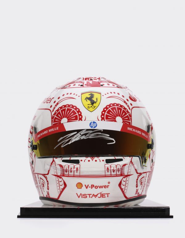  Ferrari Charles Leclerc Mexico 2024 Special Edition Helmet In 1:1 Scale With Authentic Signature -  Helmets Racing Red Os 