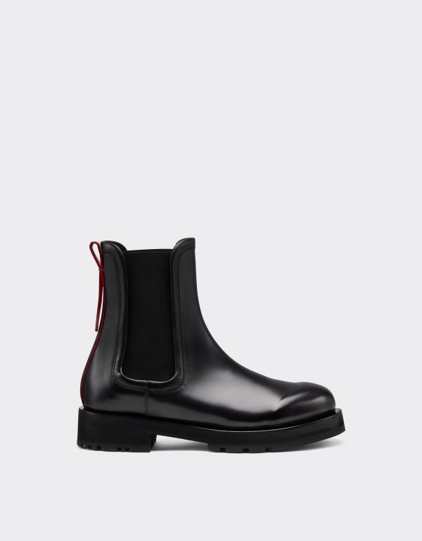 Ferrari Chelsea Ankle Boot In Matte Leather - Male Shoes & Boots Black 45 