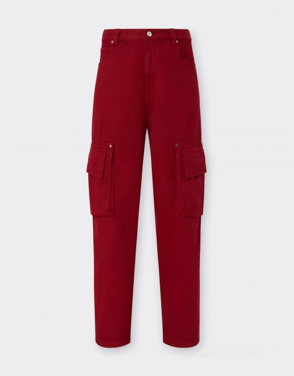  Ferrari Denim Cargo Pants - Male Trousers Maison Red 30 