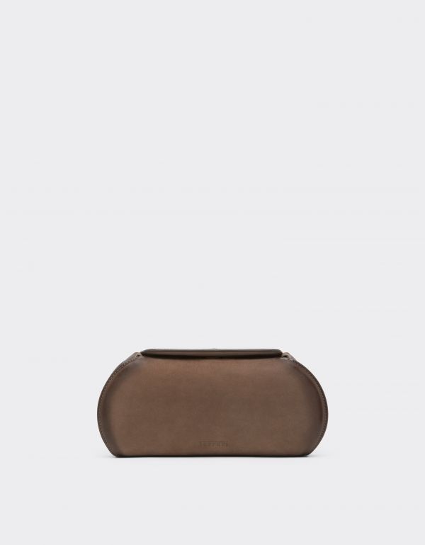  Ferrari Ferrari Dino Wallet In Shaded Nubuck With Shoulder Strap - Female View All Clay Os 