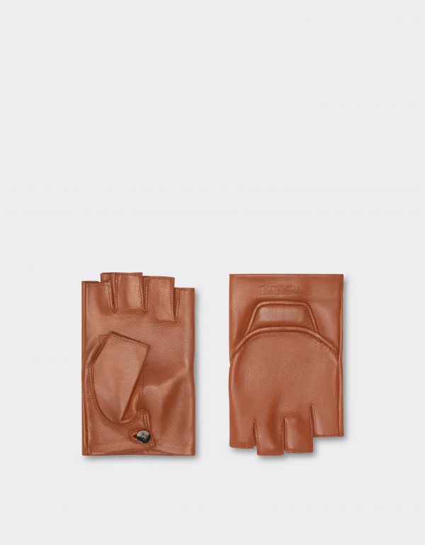  Ferrari Fingerless Gloves In Nappa Leather -  Gloves Hide M 