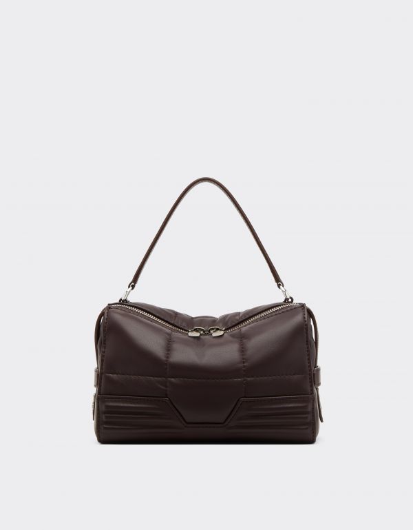  Ferrari Ferrari Gt Soft Shoulder Bag In Quilted Leather - Female View All Espresso Os 