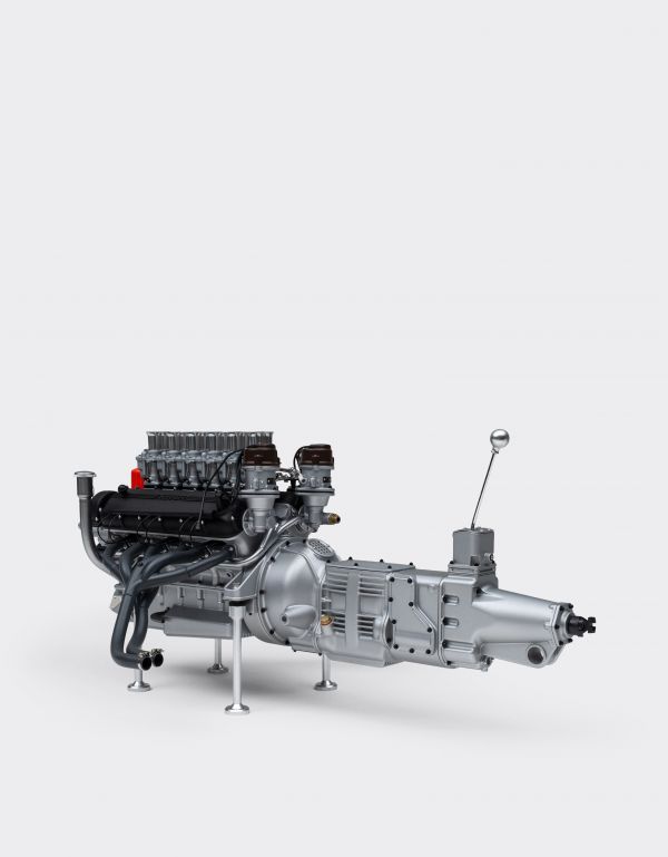  Ferrari Ferrari 250 Gto Engine And Gearbox Model In 1:4 Scale -  Engines Silver Os 