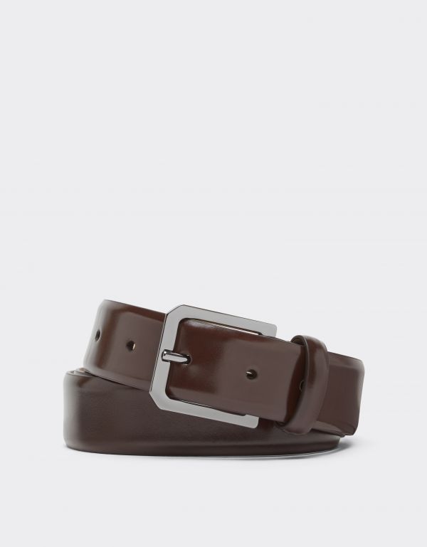  Ferrari Leather Belt - Male Belts Espresso 100 