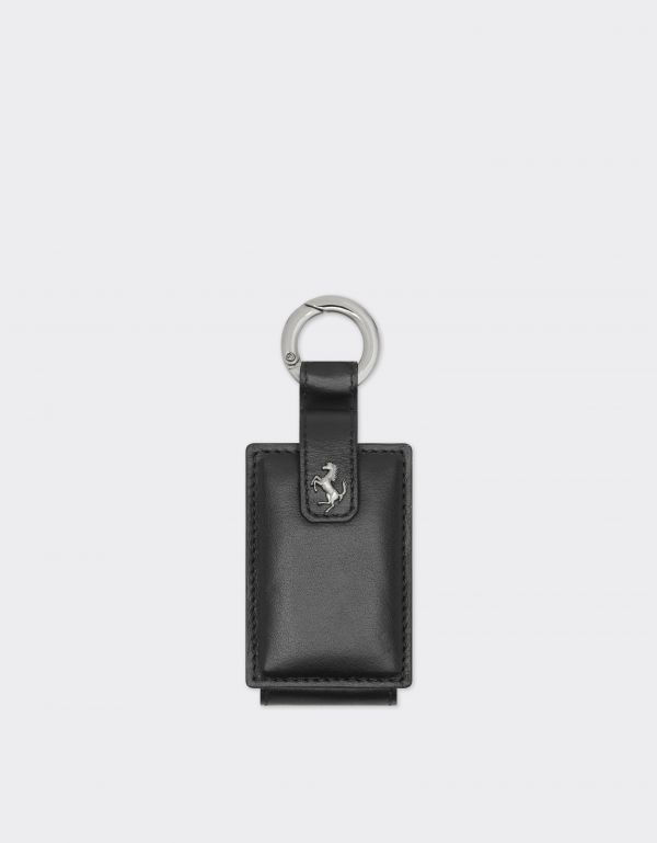  Ferrari Leather Keyring For Amulet Key -  Keychains Black Os 
