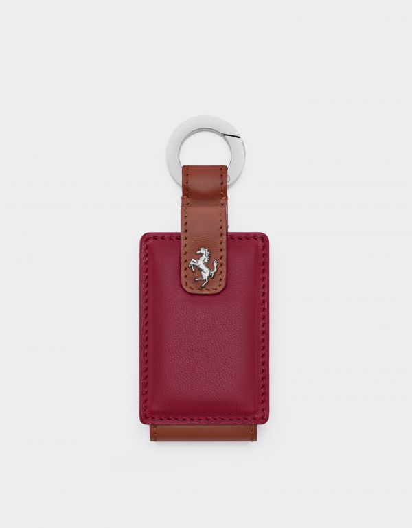  Ferrari Leather Keyring For Amuleto Key -   Maison Red Os 