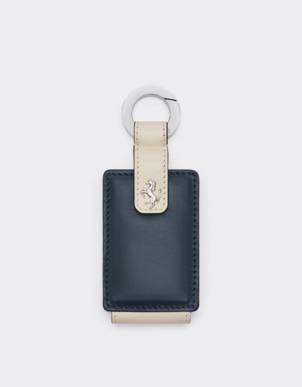  Ferrari Leather Keyring For Amuleto Key -   Ultramarine Os 