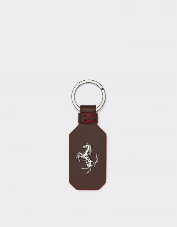  Ferrari Leather Keyring With Prancing Horse -  Wallets And Small Leather Goods Rust Os 