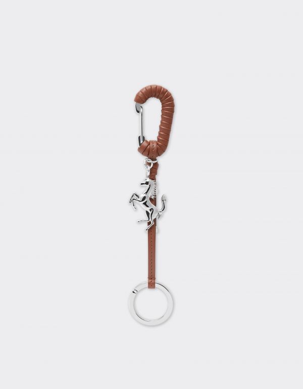  Ferrari Metal And Leather Keyring With Charm -  Keychains Tobacco Os 