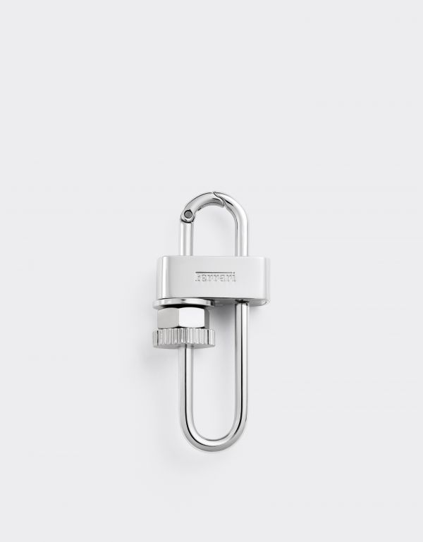  Ferrari Metal Keyring -   Polished Chrome Os 