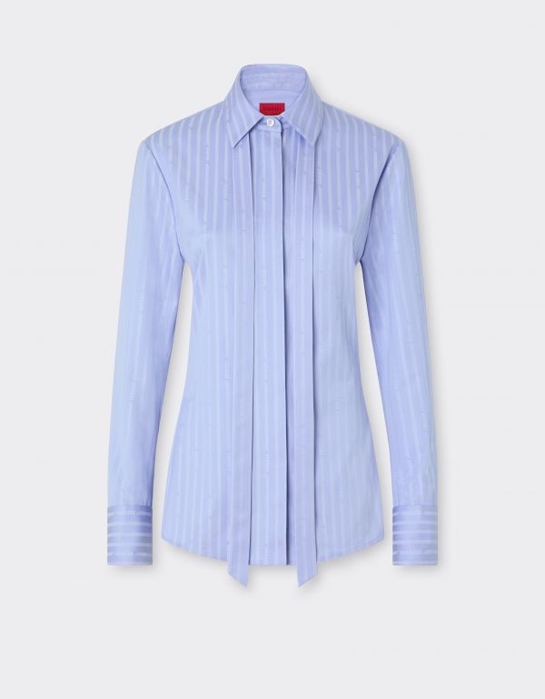  Ferrari Ferrari Monogram Pattern Shirt - Female Shirts & Top Oxford Blue 42 