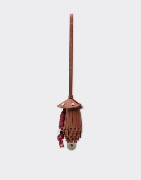 Ferrari Nappa Leather Charm With Scooby And Fringes - Female Wallets And Small Leather Goods Tobacco Os 