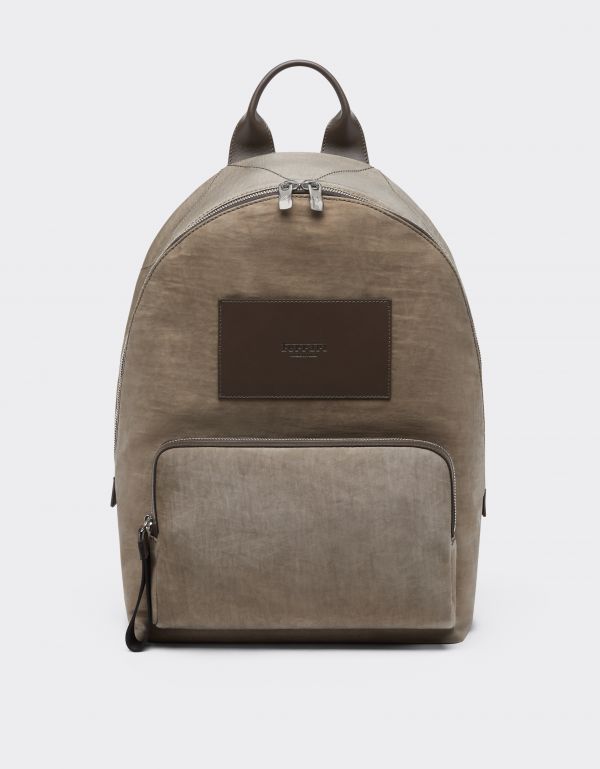  Ferrari Nylon And Leather Backpack - Male Backpacks Khaki Green Os 