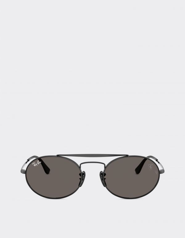  Ferrari Ray-ban For Scuderia Ferrari Rb3775m In Black Metal With Dark Grey Lenses -  Sunglasses Black Os 