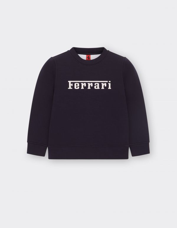  Ferrari Scuba Sweatshirt With Ferrari Logo -  Jackets And Sweatshirts Navy 4y 
