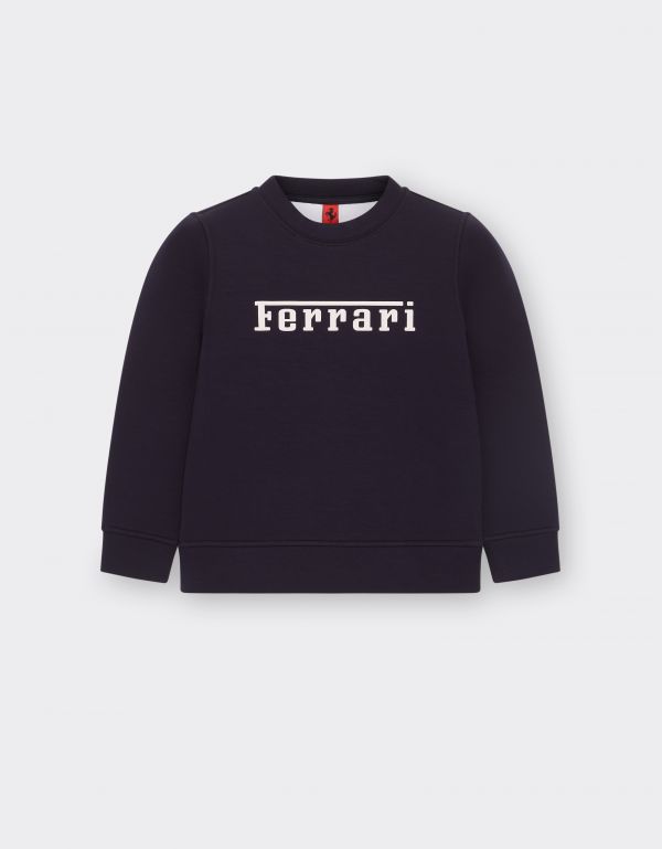  Ferrari Scuba Sweatshirt With Ferrari Logo -  Jackets And Sweatshirts Navy 14y 