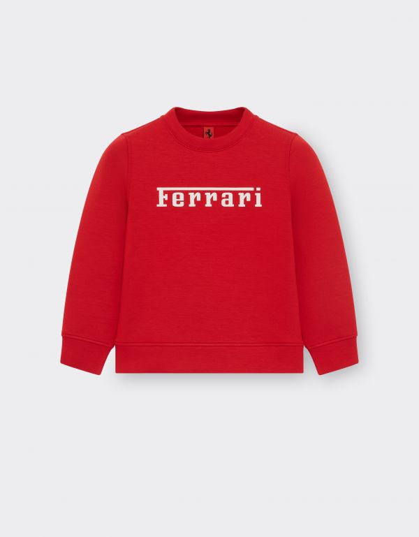  Ferrari Scuba Sweatshirt With Ferrari Logo -  Jackets And Sweatshirts Racing Red 2y 