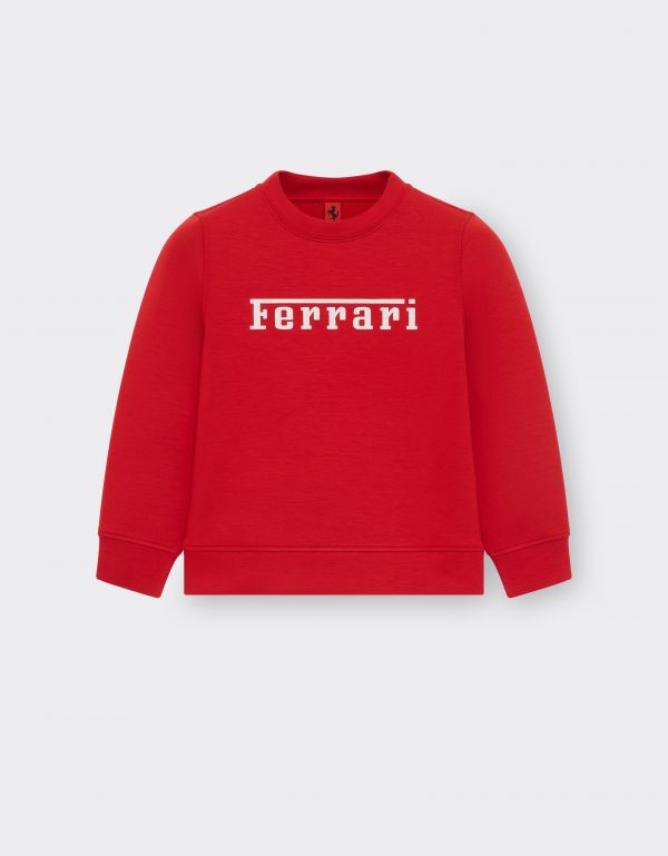  Ferrari Scuba Sweatshirt With Ferrari Logo -  Jackets And Sweatshirts Racing Red 6y 