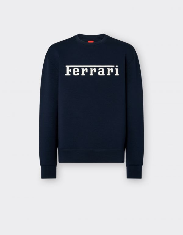  Ferrari Scuba Sweatshirt With Ferrari Logo - Male Sweaters & Knitwear Navy Xs 