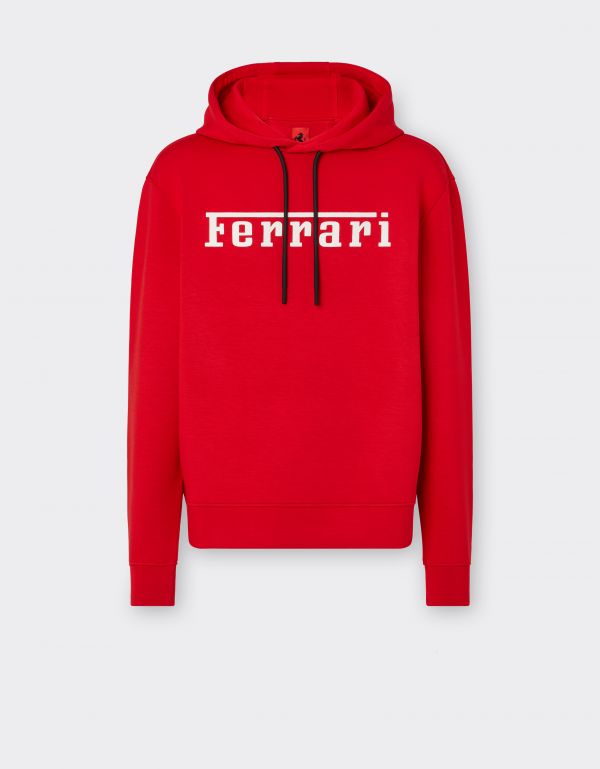  Ferrari Scuba Sweatshirt With Ferrari Logo -  Sweaters & Knitwear Racing Red Xl 