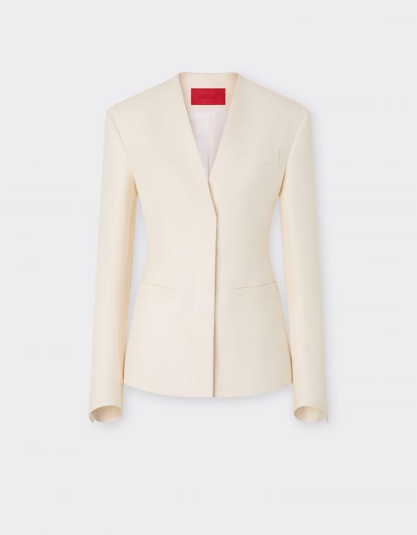  Ferrari Shantung Silk Jacket - Female Jackets Avorio 38 