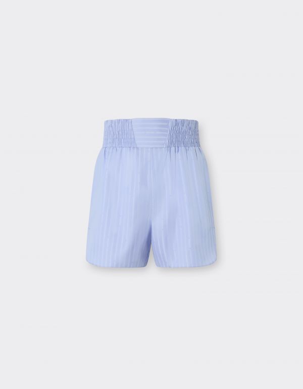  Ferrari Shorts With Ferrari Monogram Pattern - Male Trousers Oxford Blue 50 