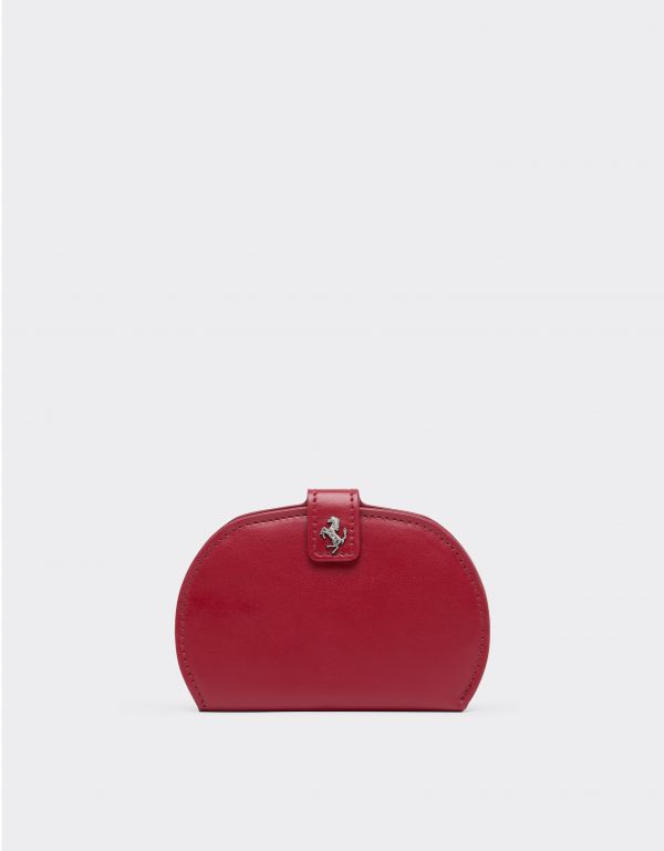  Ferrari Smooth Leather Bifold Wallet - Female Wallets And Small Leather Goods Maison Red Os 