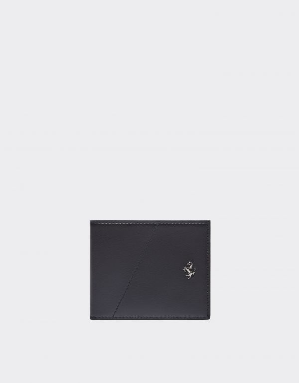  Ferrari Smooth Leather Horizontal Wallet -  Wallets And Small Leather Goods Black Os 