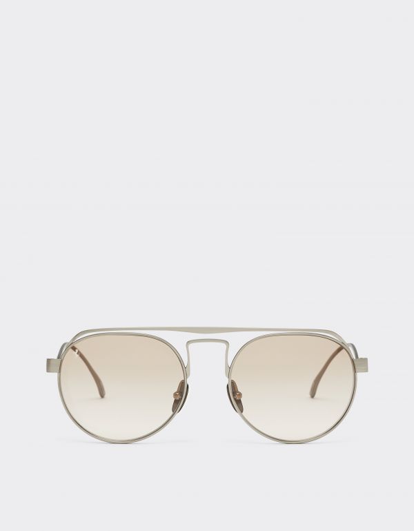  Ferrari Ferrari Sunglasses In Brushed Graytitanium With Brown Gradient Lenses -  Ferrari Collection Ingrid Os 