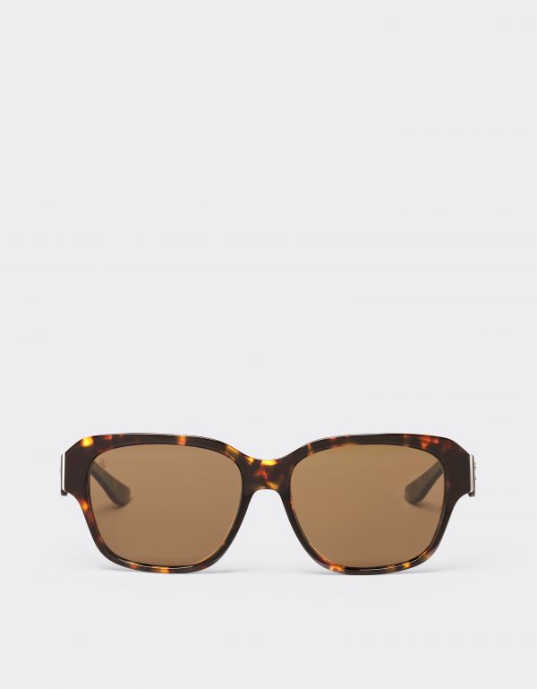  Ferrari Ferrari Sunglasses In Tortoiseshell Yellow Acetate With Polarised Brown Lenses -  Ferrari Collection Yellow Os 