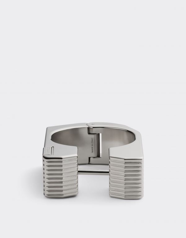  Ferrari Textured Metal Bracelet - Female Bracelets Cromo Lucido Os 