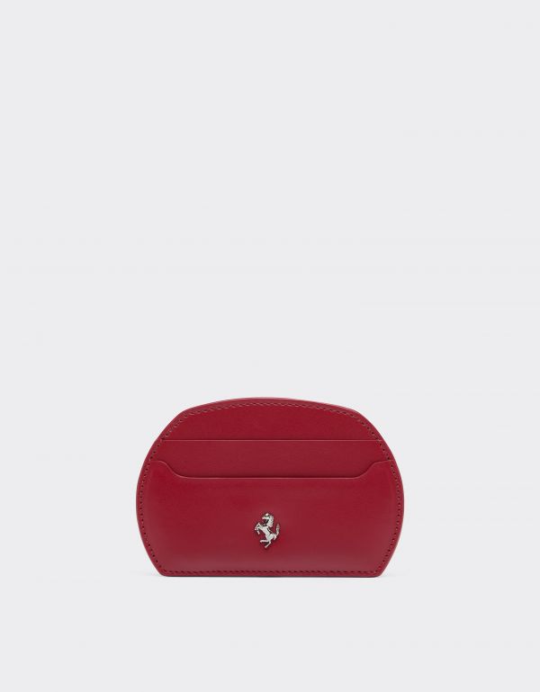  Ferrari The Ferrari Dino Leather Card Holder - Female Wallets And Small Leather Goods Maison Red Os 