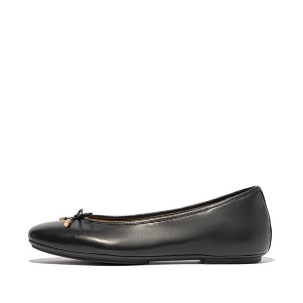  Delicato Bow Soft Leather Ballerinas 