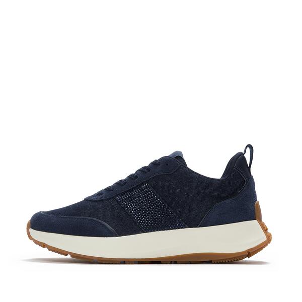  F Mode Flow Crystal Denim/suede Trainers 
