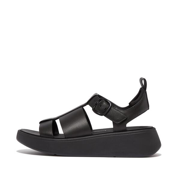  F Mode Leather Flatform Fisherman Sandals 