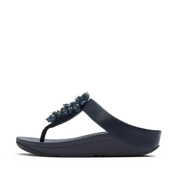  Fino Bead Cluster Toe Post Sandals 