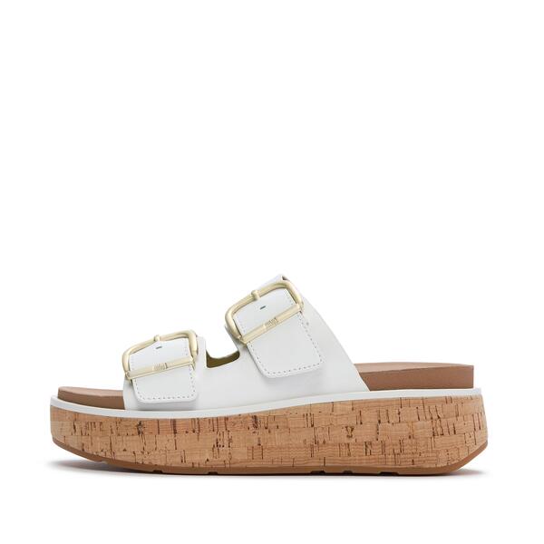  Gen Ff Max Buckle Leather/cork Two Bar Slides 