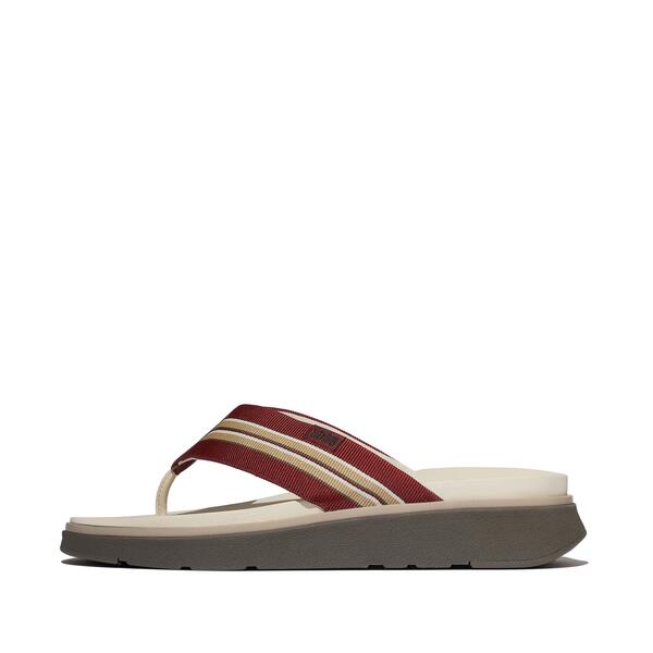 Gen Ff Mens Stripy Webbing Flip Flops 