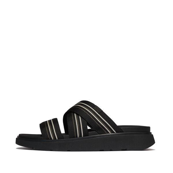  Gen Ff Mens Stripy Webbing Strappy Slides 