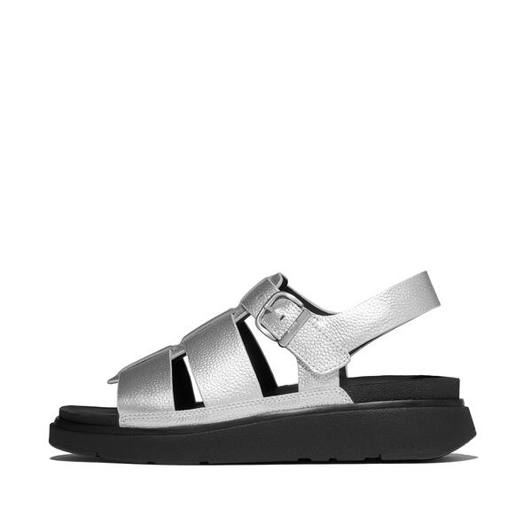  Gen Ff Metallic Tumbled Leather Fisherman Sandals 