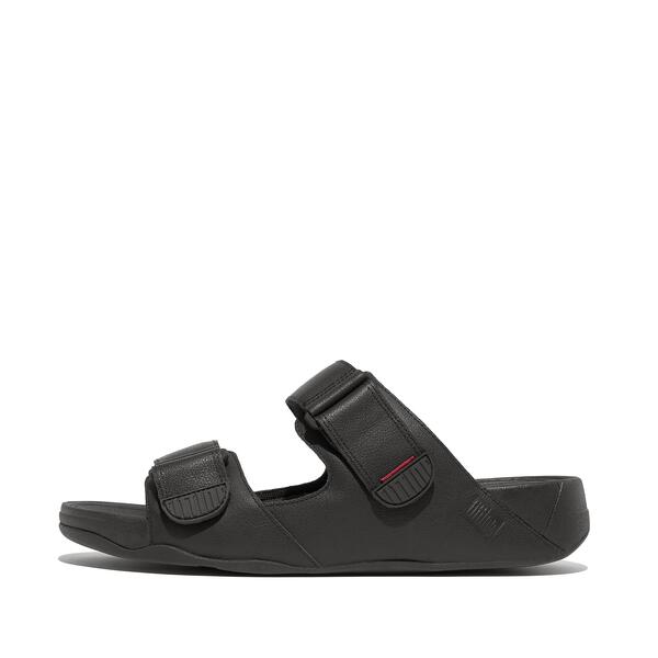  Gogh Moc Mens Adjustable Leather Slides 