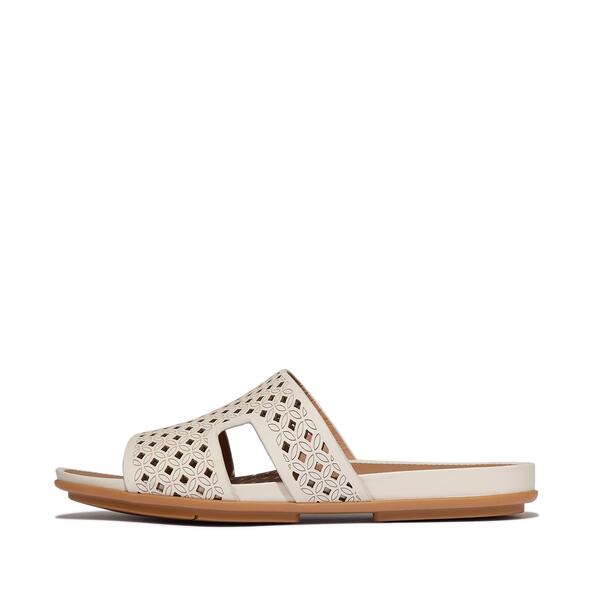  Gracie Perf Leather H Bar Slides 