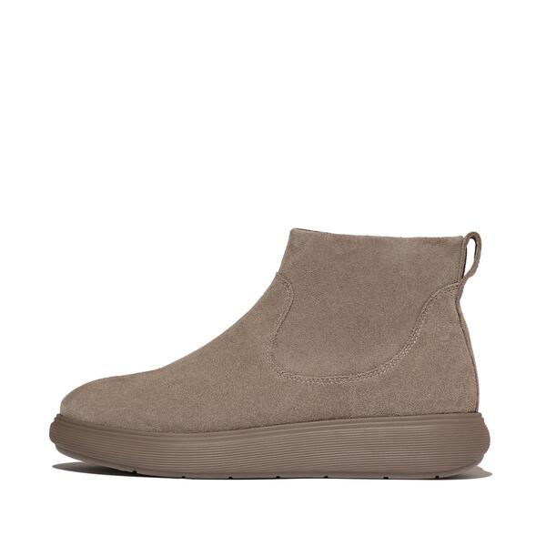  Iq Comff Suede Zip Ankle Boots 