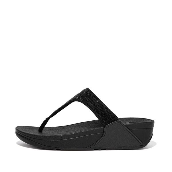  Lulu Crystal Toe Post Sandals 