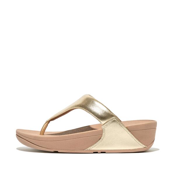  Lulu Metallic Leather Toe Post Sandals 