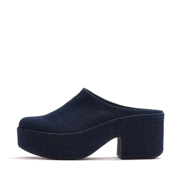  Platfforms Denim Heeled Mules 