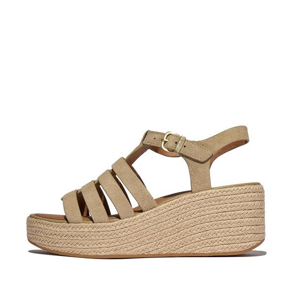  Platfforms Espadrille Suede Fisherman Wedge Sandals 