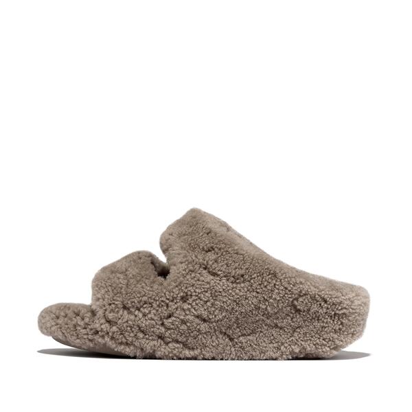  Shuv Curly Shearling Two Bar Slides 