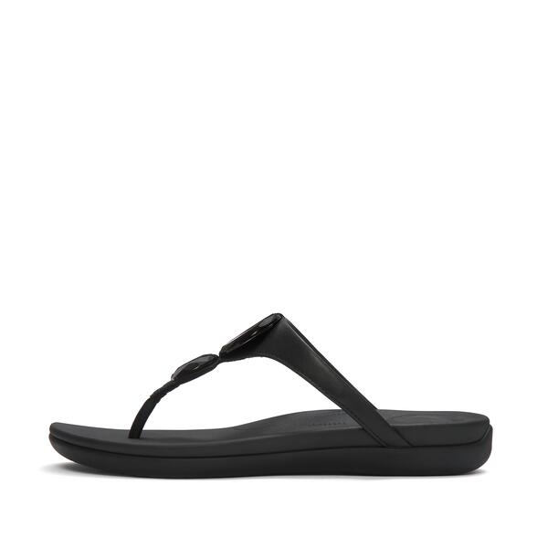  Solay Glossy Disc Toe Post Sandals 